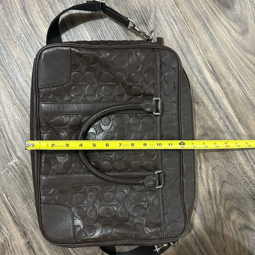 Coach Business Brown Leather Laptop Bag - Picture 11 of 11